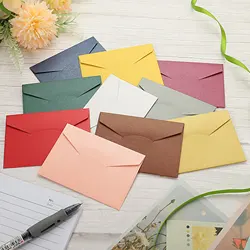 50Pcs V Flap Envelopes Pearl-coated Paper Western Envelope for Wedding Party Invitation Greeting Cards Gift Business Envelopes