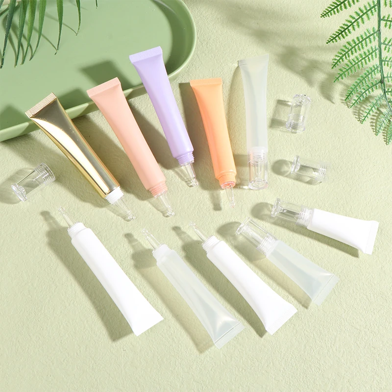 

10/15/20g Cosmetic Soft Tubes Sunscreen Cream Lotion Liquid Foundation Refillable Bottles Hyaluronic Acid Dropper Empty Bottle