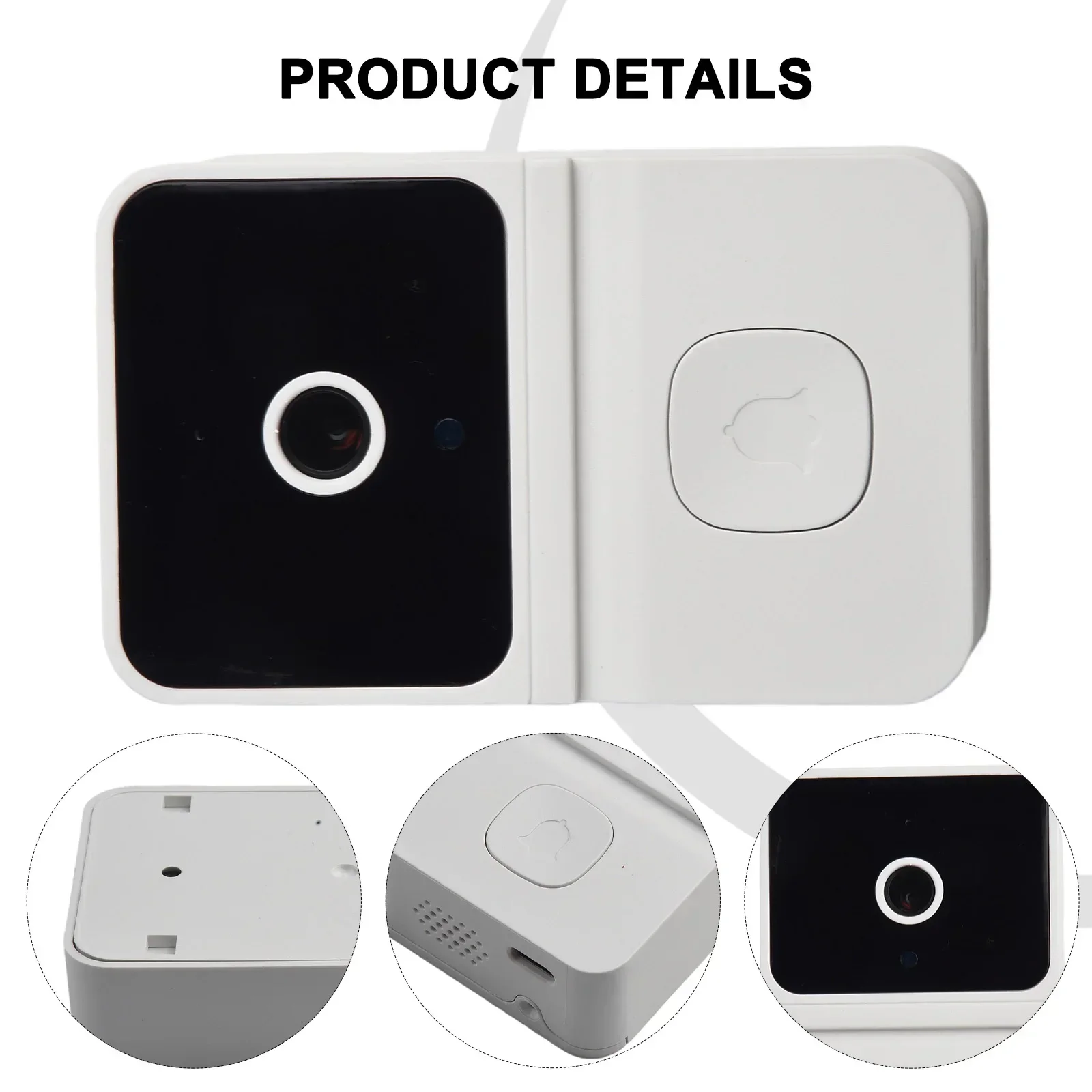 Anel de porta campainha peças sobressalentes branco/preto acessórios câmera telefone substituição segurança inteligente intercomunicador sem fio