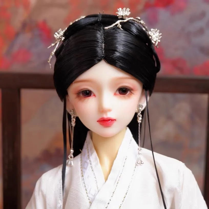 1/6 1/4 1/3 Scale Ancient Costume BJD Doll Wigs Chinese Vintage Long Hair Fairy Wig For YOSD MSD SD13 Girl SSDF Accessories 1900