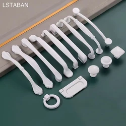 Modern Simple  White Cabinet Handle Aluminum Alloy Wardrobe Drawer Door Handles Kitchen Drawer Dresser Furniture Knobs Hardware