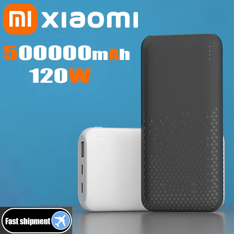 

Xiaomi Portable Charger Power Bank 50000mah High Capacity Ultra Slim Charger External Battery PowerBank for iPhone Samsung