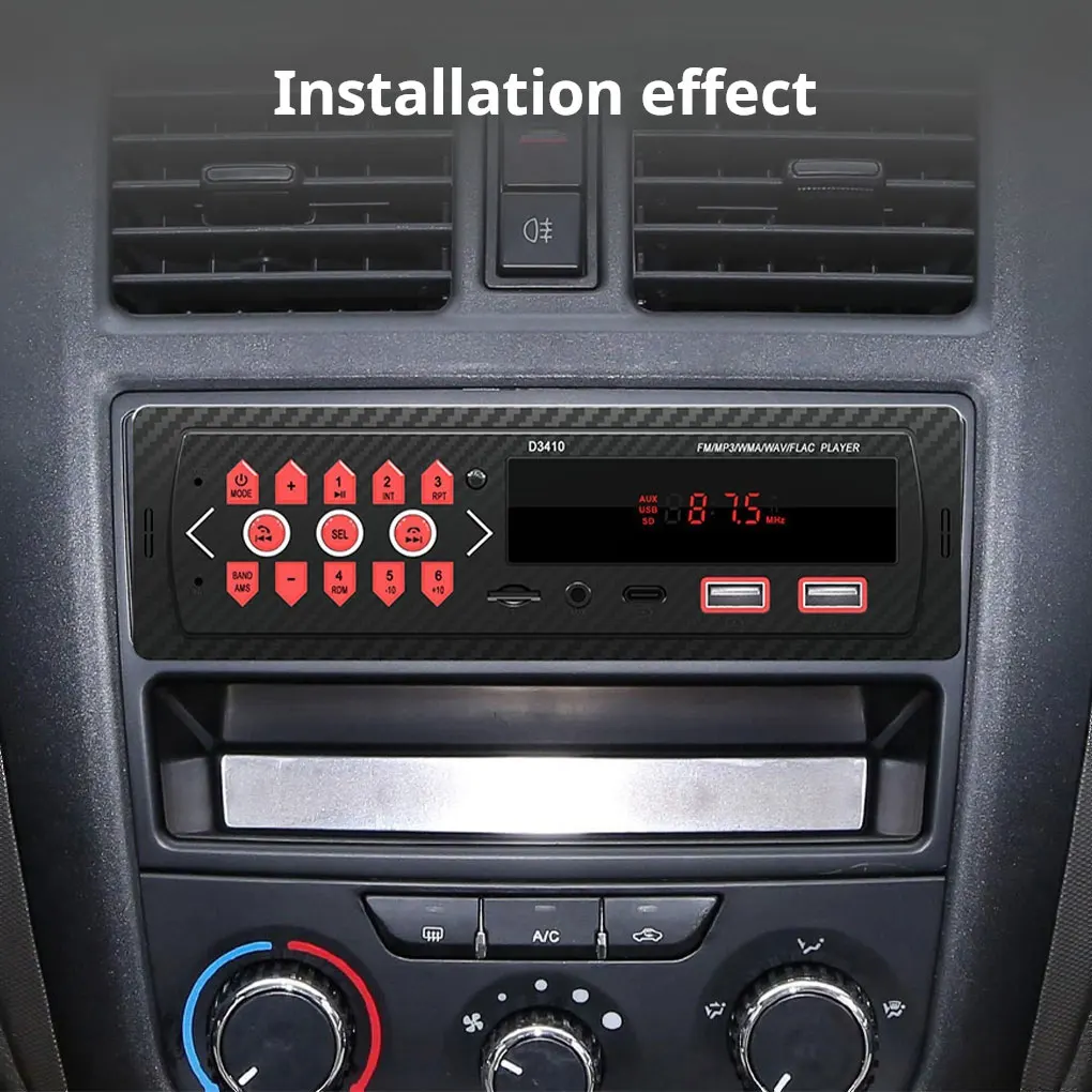 Black Car Bluetooth MP3 Player With Radio Module For Exciting Driving Entertainment Does Not Burn