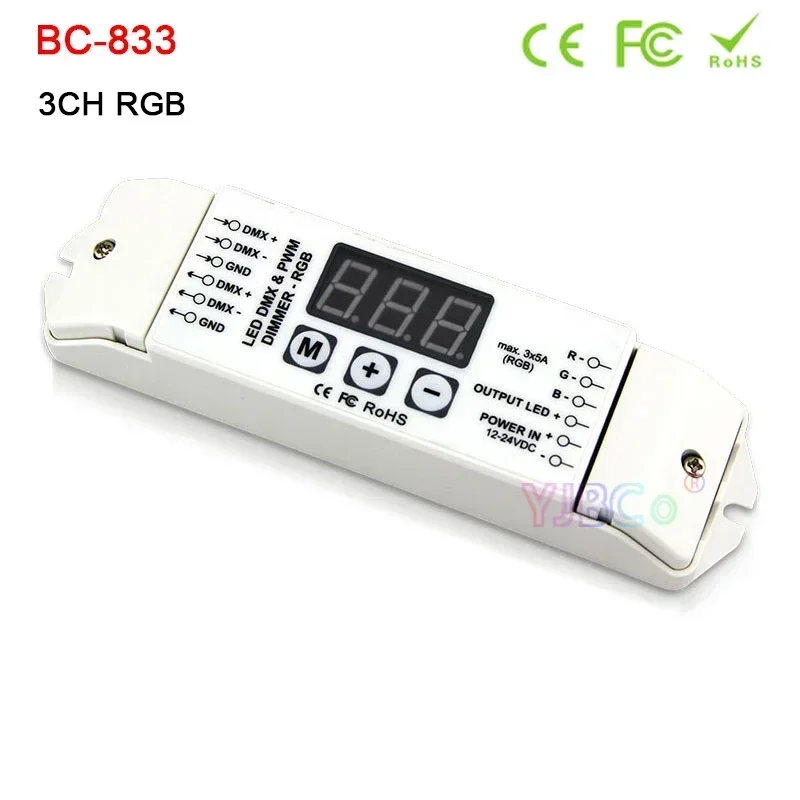 

12V 24V DMX512 WW/CW/RGB/RGBW LED strip Tape Controller 2CH 3CH 4CH Constant Voltage PWM DMX Decoder Strips light Dimmer