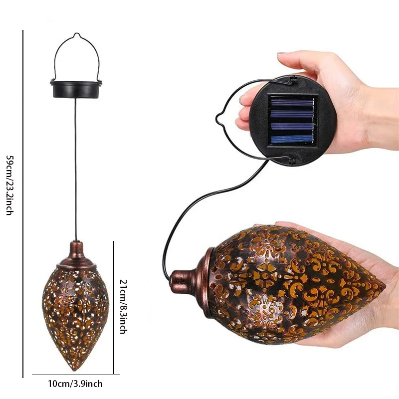 โคมไฟพลังงานแสงอาทิตย์แบบห้อยสำหรับตกแต่งสวน,โคมไฟ LED พลังงานแสงอาทิตย์ห้อยกลางแจ้ง