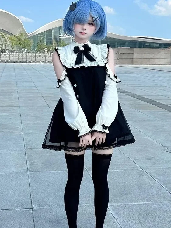 

Bla Bowknot College Sle Summer Dr ort Skirt Straight Leg Pants Japanese Anime Cosplay Lem Artist 2025 Annual Theme