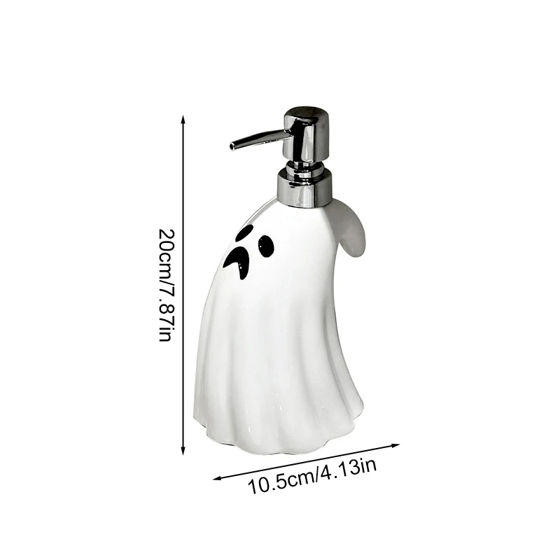 Ceramic Ghost Hand Sanitizer Bottle High-capacity Pressing Storage Bottle Cosmetic Lotion Pump Container Hotel Bathroom Supplies