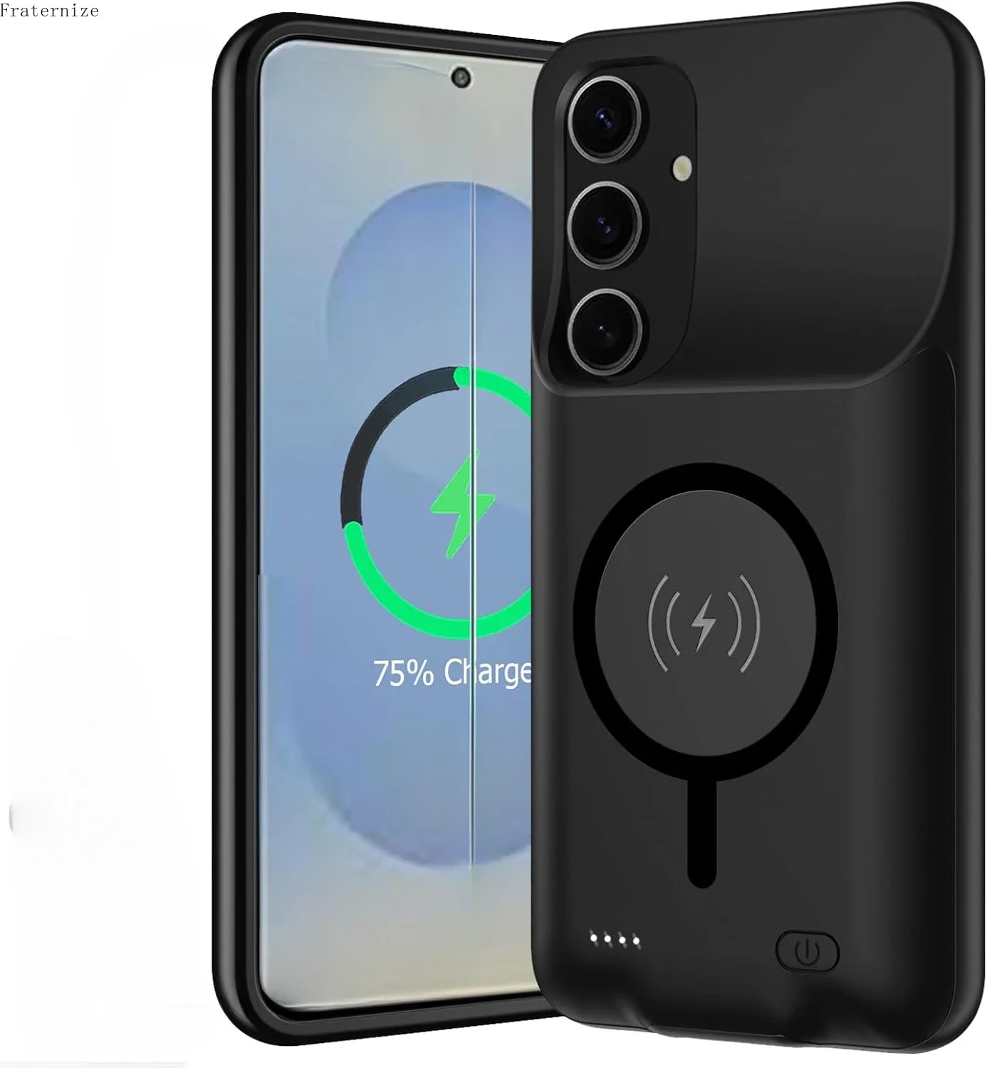 حافظة شاحن بطارية لهاتف سامسونج جالاكسي S25 لهاتف Magsafe باور بانك محمول غطاء شحن لاسلكي حزمة بطارية حافظة مغناطيسية