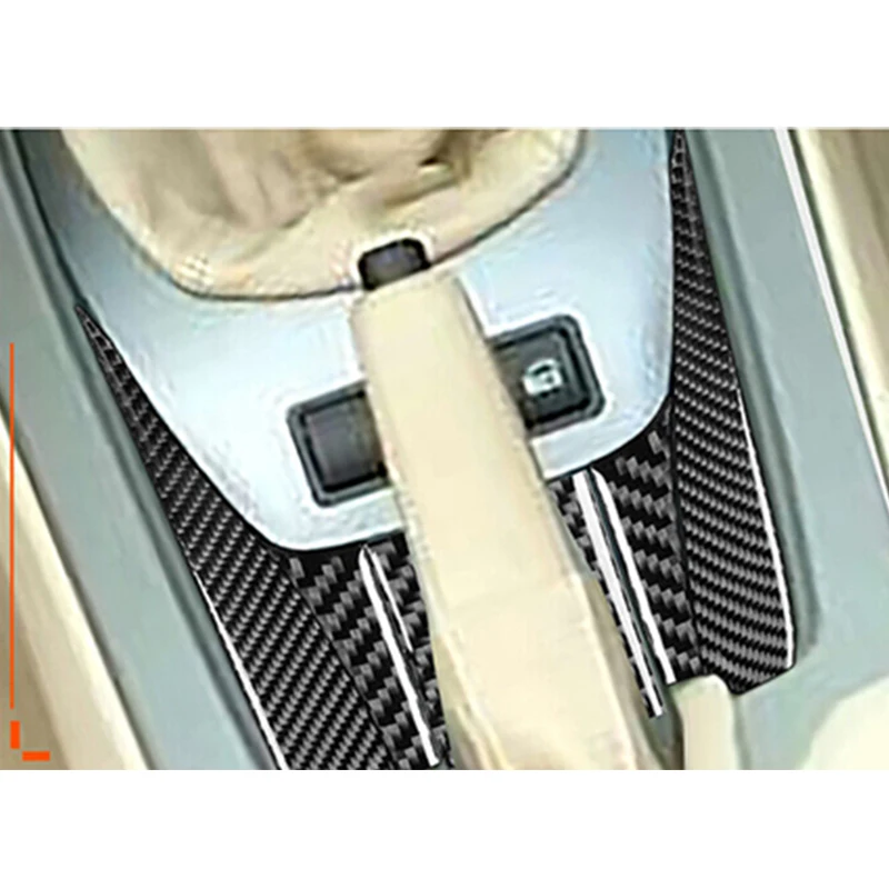 Car Interior Gear Shift Panel Cover Trim Sticker Kit Fit For BMW Z4 E85 E86 2003 2004 2005 2006 2007 2008 Black Carbon Fiber