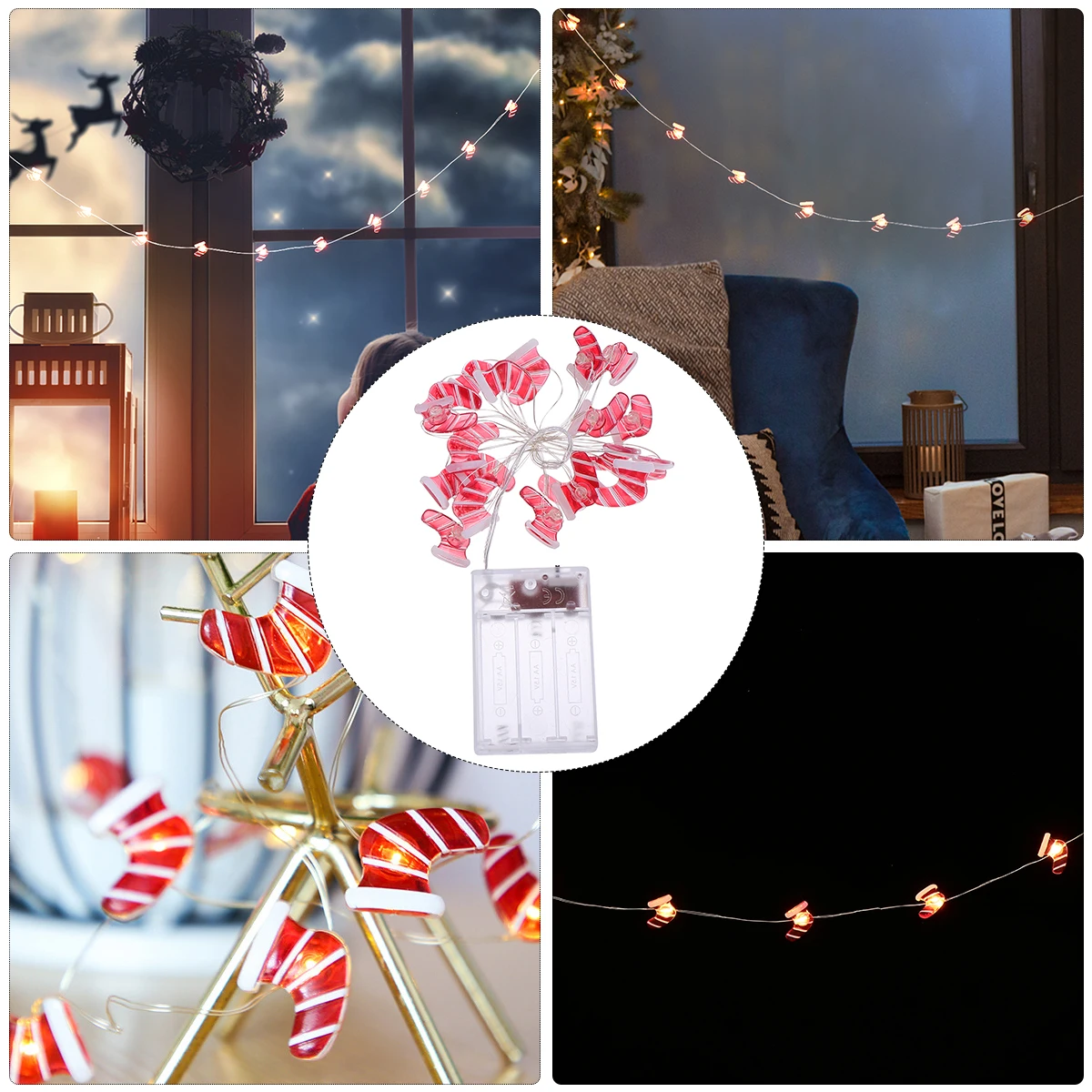 

Christmas String Lights 20LEDs Plastic Santa Claus Post Props Waterproof IP42 Holiday Party Decoration Christmas