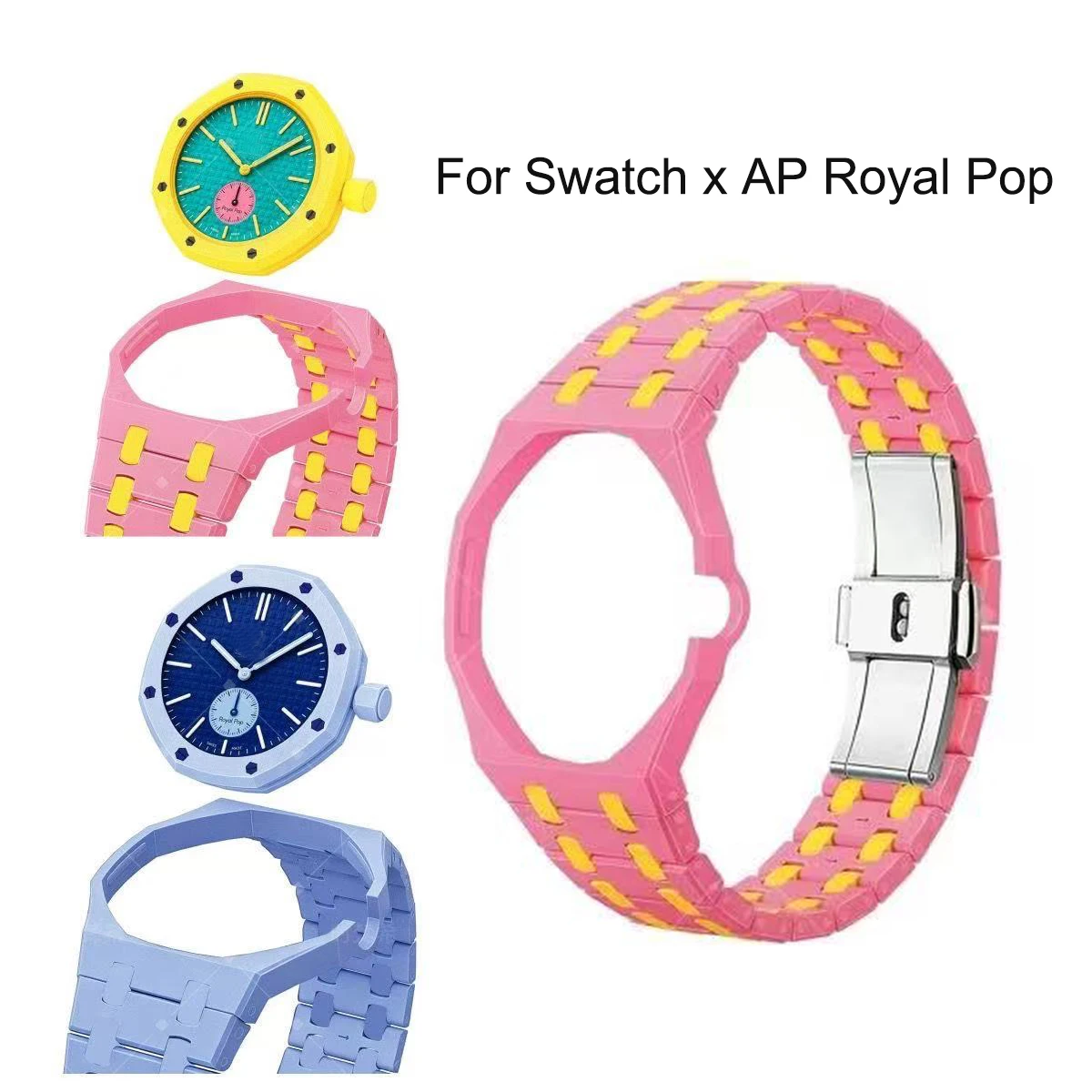 kit-de-modification-de-bracelet-en-ceramique-biomateriaux-tendance-pour-swatch-x-ap-royal-pop-–-coque-et-sangle-de-rechange-pour-transformez-votre-montre-en-bracelet-de-poignet