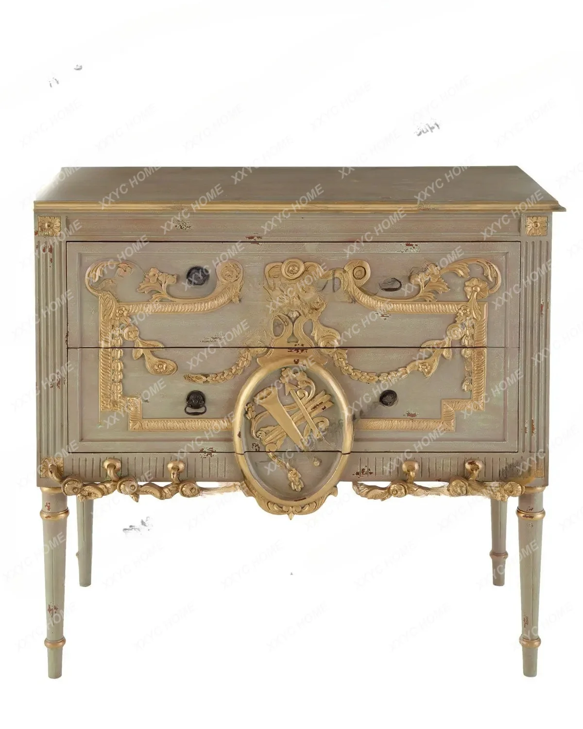 

carved entrance cabinet, solid wood carved Mediterranean entrance cabinet