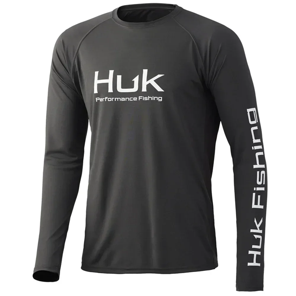 Huk Performance Fishing Clothing Men's Vented Long Sleeve Uv Protection Sweatshirt Breathable Tops Summer Fishing Shirts Camisa