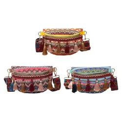 Bohemian Fanny Pack Purse Fashionable Ethnic Style Satchel Bag Waist Bag Hip Bag for Running Holiday Beach Travel Waistpack