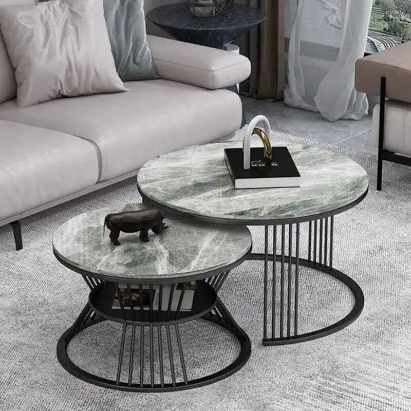 Mesa coreana minimalista, mesa auxiliar de mármol con estética nórdica, mesa de centro de diseño industrial, mueble para salón, accesorios para la sala de estar.