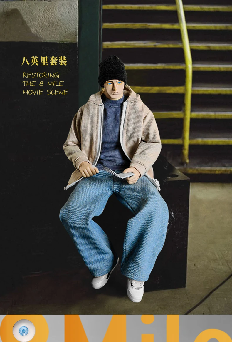 GOON Original 1/6 Scale Collectible Male Soldier American Rapper Eminem 12" Action Figure Full Set Decoration Creative Model