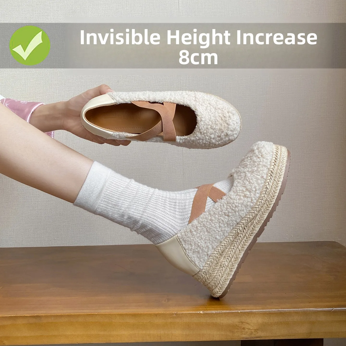 ballet-flats-crossed-strap-lamb-fur-mary-jane-oes-women's-thi-bot-rope-mary-janes-slip-on-oes-comfortable-faionable