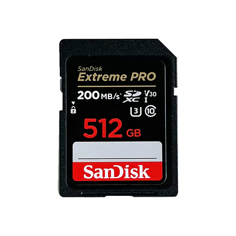 SanDisk Extreme PRO SD-kaart 32G SDH 64G 128G 256G SDXC UHS-I C10 100 M/s-200 MB/s U3 Geheugenkaart Ondersteuning V30 4K voor Camera/DV/SLR