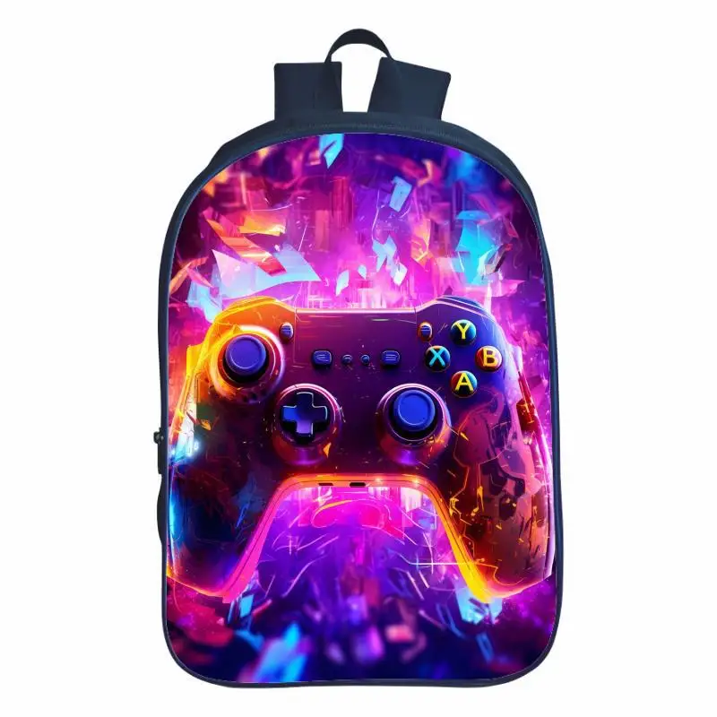 Digital Printing Game Machine Games Primary School Backpack Children's Backpack Youth unisex backpack Leisure