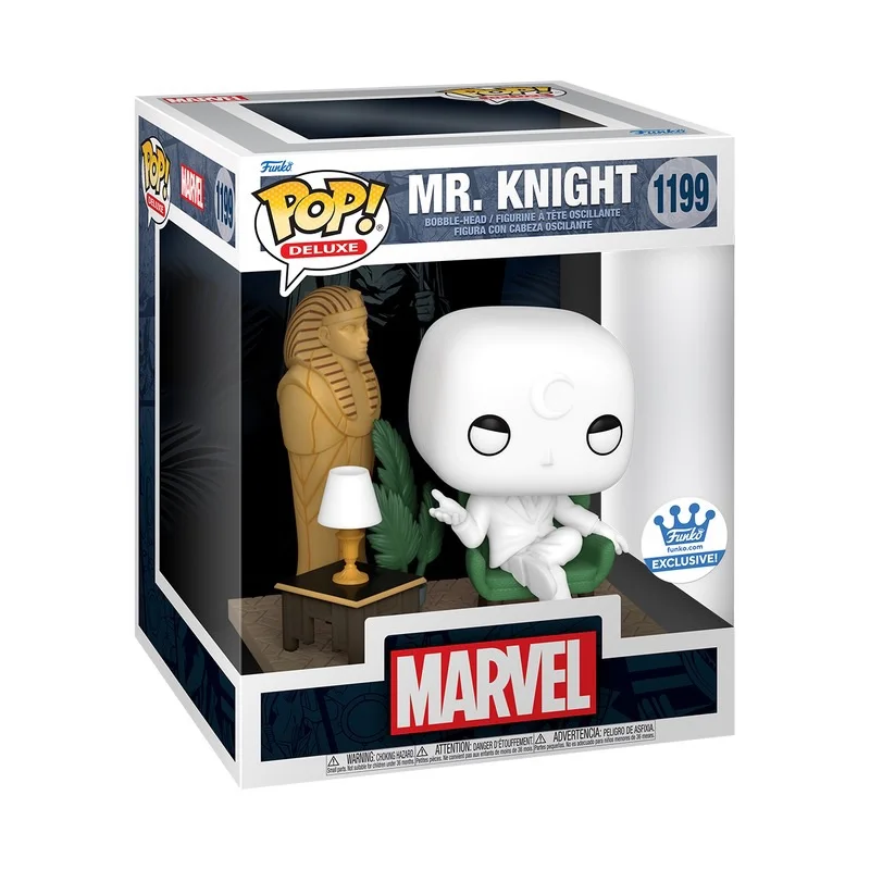 

Marvel Moon Knight Figures Deluxe Mr. Knight 1199 Funko Pop Vinyl Figure 3.9 inch Collectible Limited Edition Model Toy Gift