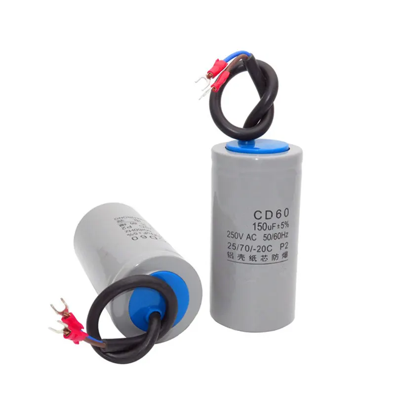 Condensatore di avviamento CD60 75/100/250/300/350/400/500/600/800UF condensatore di avviamento motore 250V