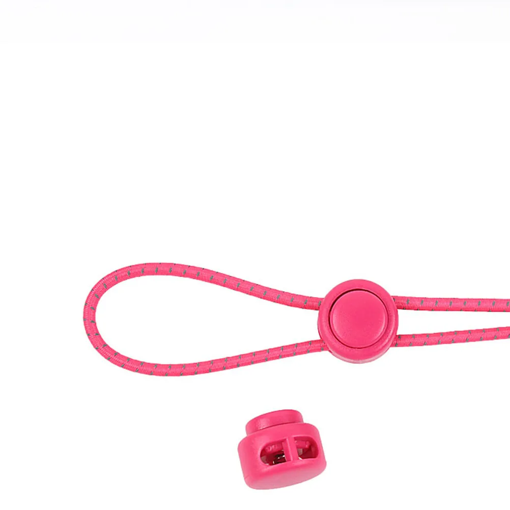 

Reflective Shoelaces 4 Shoes Running Elastic for Men Black Sneakers Sports Lazy Round Buckle Night