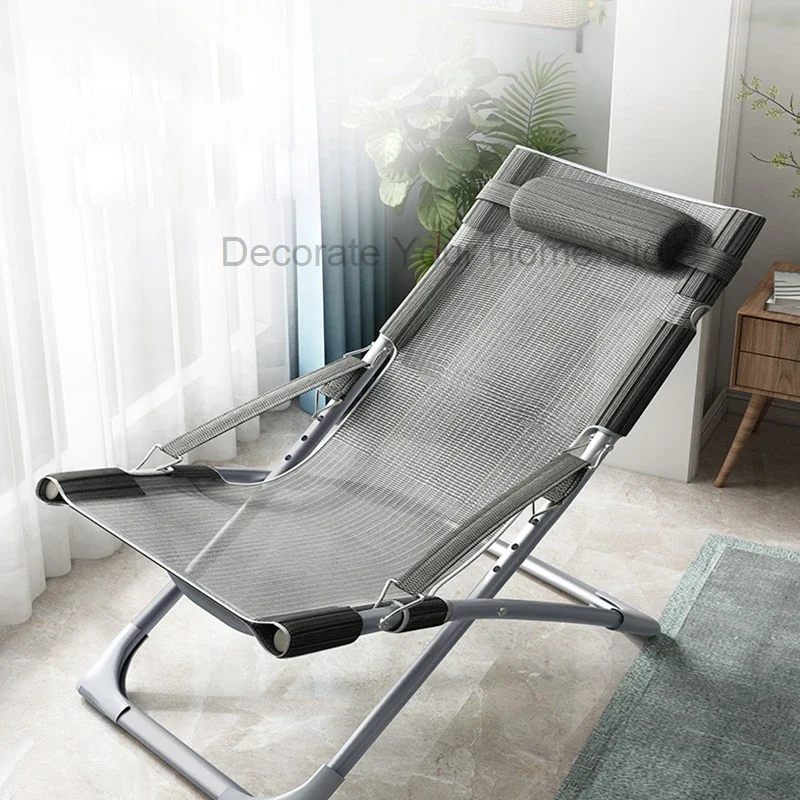 

Portable Outdoor Beach Chair Nap Lounger Adjustable Nap Balcony Back Folding Chair Relax Silla Playa Furniture WKOC