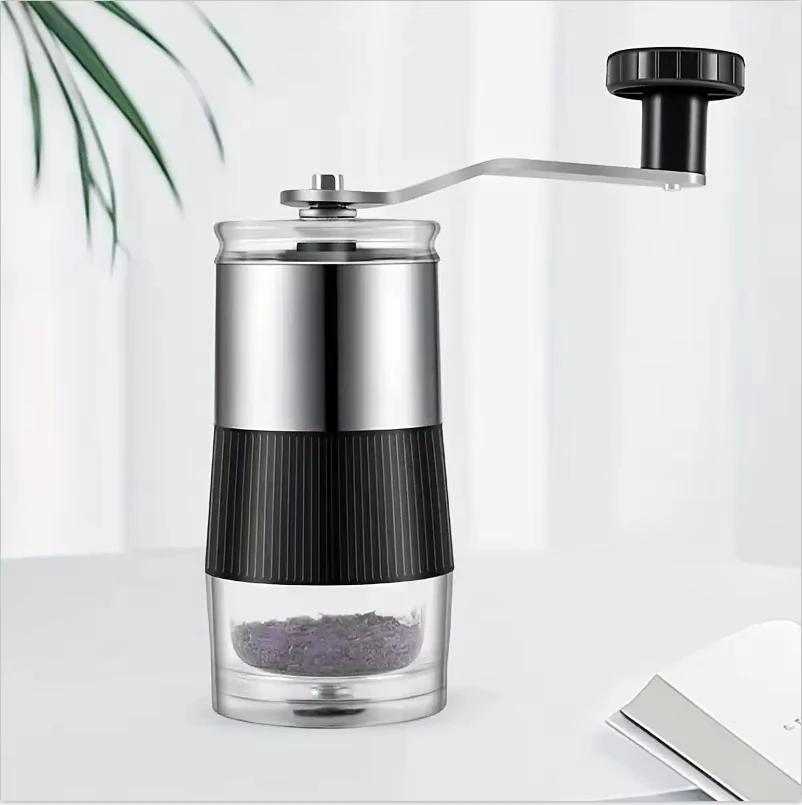 Mini Manuelle Kaffeemühle Praktische Edelstahl Keramik Kern Kaffeemühle Visuelle Kaffeemaschine Hand Kaffeemühle