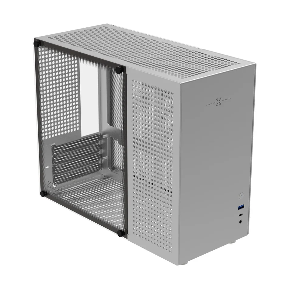 ZZAW C4 Aluminum MATX Computer Case Desktop PC Tower ATX&SFX/SFX-L Power Supply/ATX& DTX&ITX MotherBoard /360/240/120 water cool