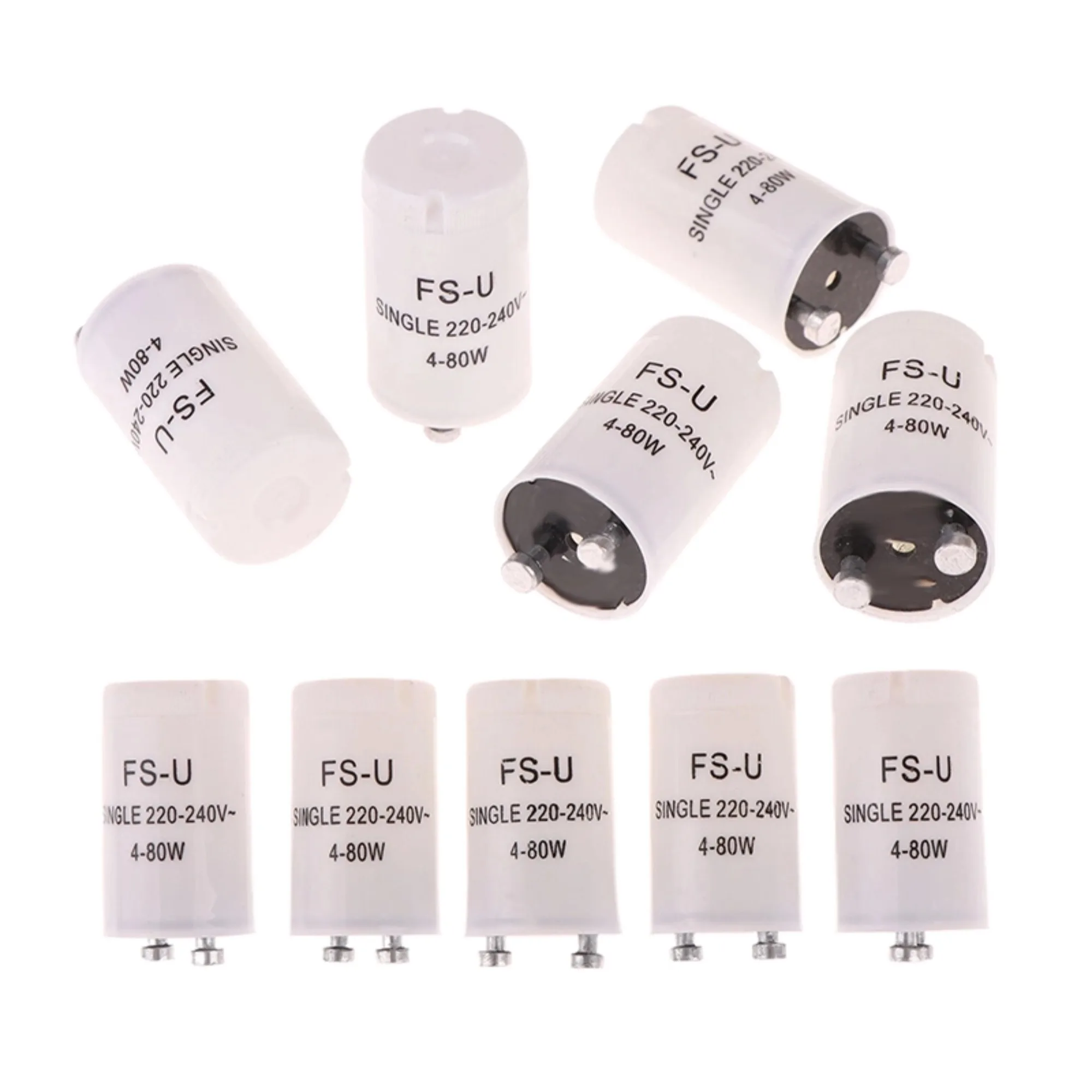 5Pieces 38 X 20mm High-quality Fluorescent Starters AC220V-240V 4-80W Fluorescent Tube Fuse Starter CE Rohs Fuse Starters