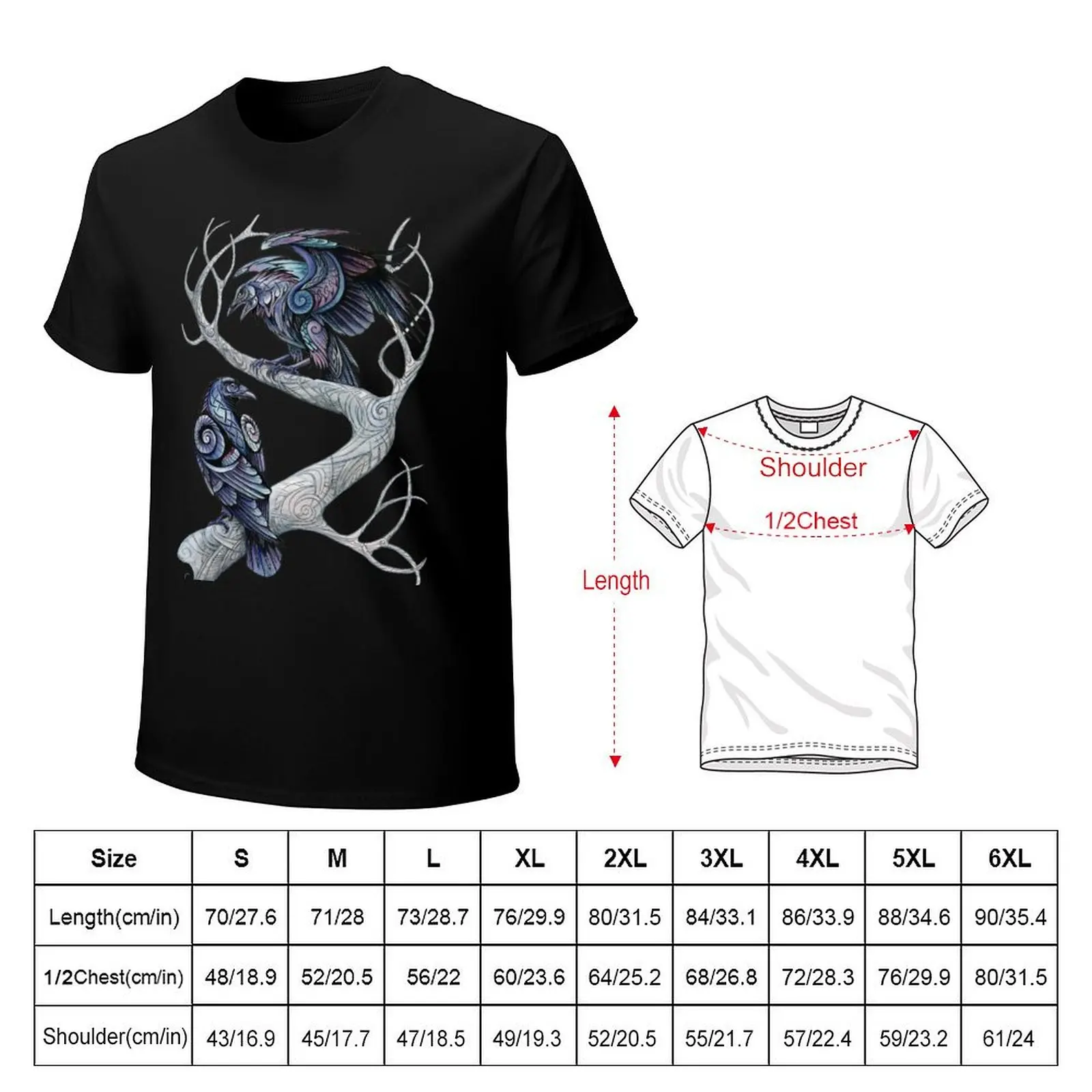 Hugin and Munin T-Shirt funny costumes rapper graphic tees shirts graphic tees graphic tee shirt Men's t-shirt