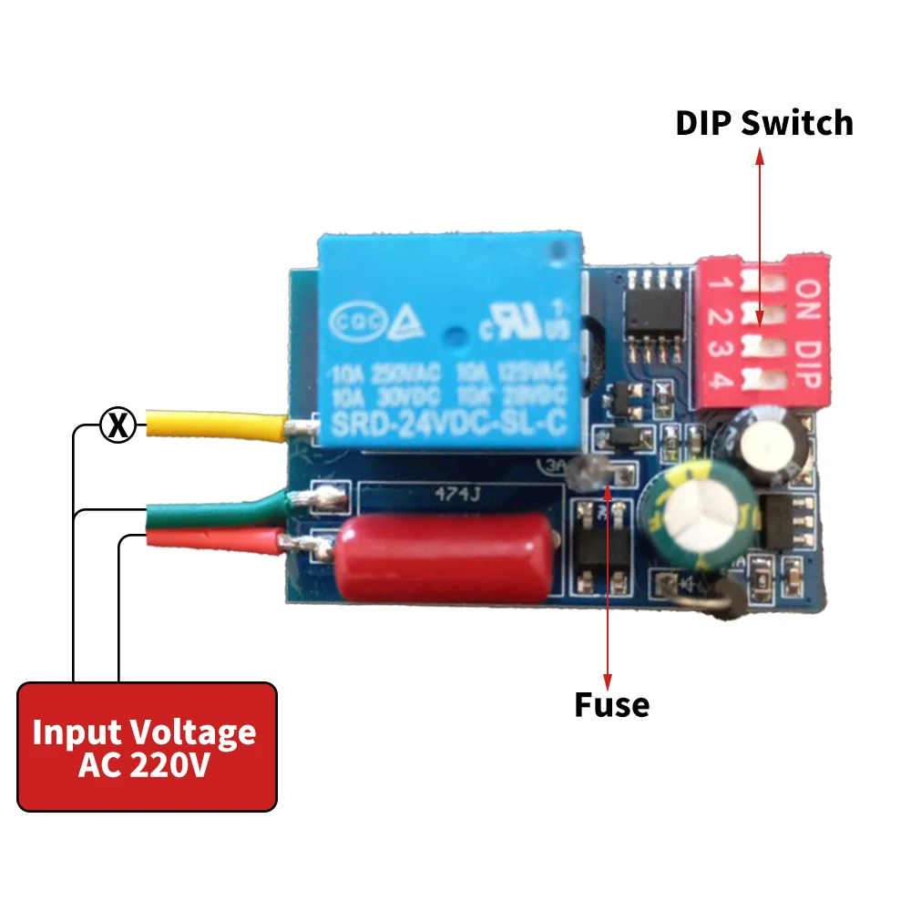 AC 220V Power-ON Delay Relay Module Voltage Output 9 Gears Adjustable Switch Timer Delay Controller for Fans/Motors/Heaters