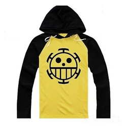 Anime  Trafalgar Law Hoodie Jacket Cosplay Costume Hooded Sweatshirt Long Sleeve Cotton T Shirt Men XXXL Free Shipping