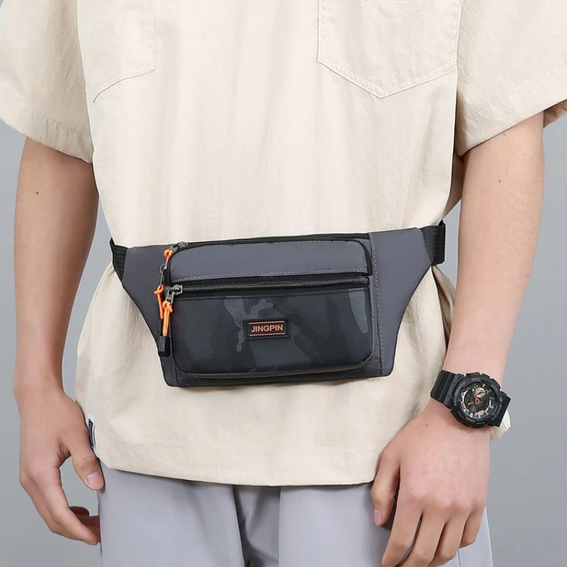 

Men's New Waist Pack, Multi-compartment Mobile Phone Bag, Fashionable and Casual Large-capacity Water-proof Change Bag
