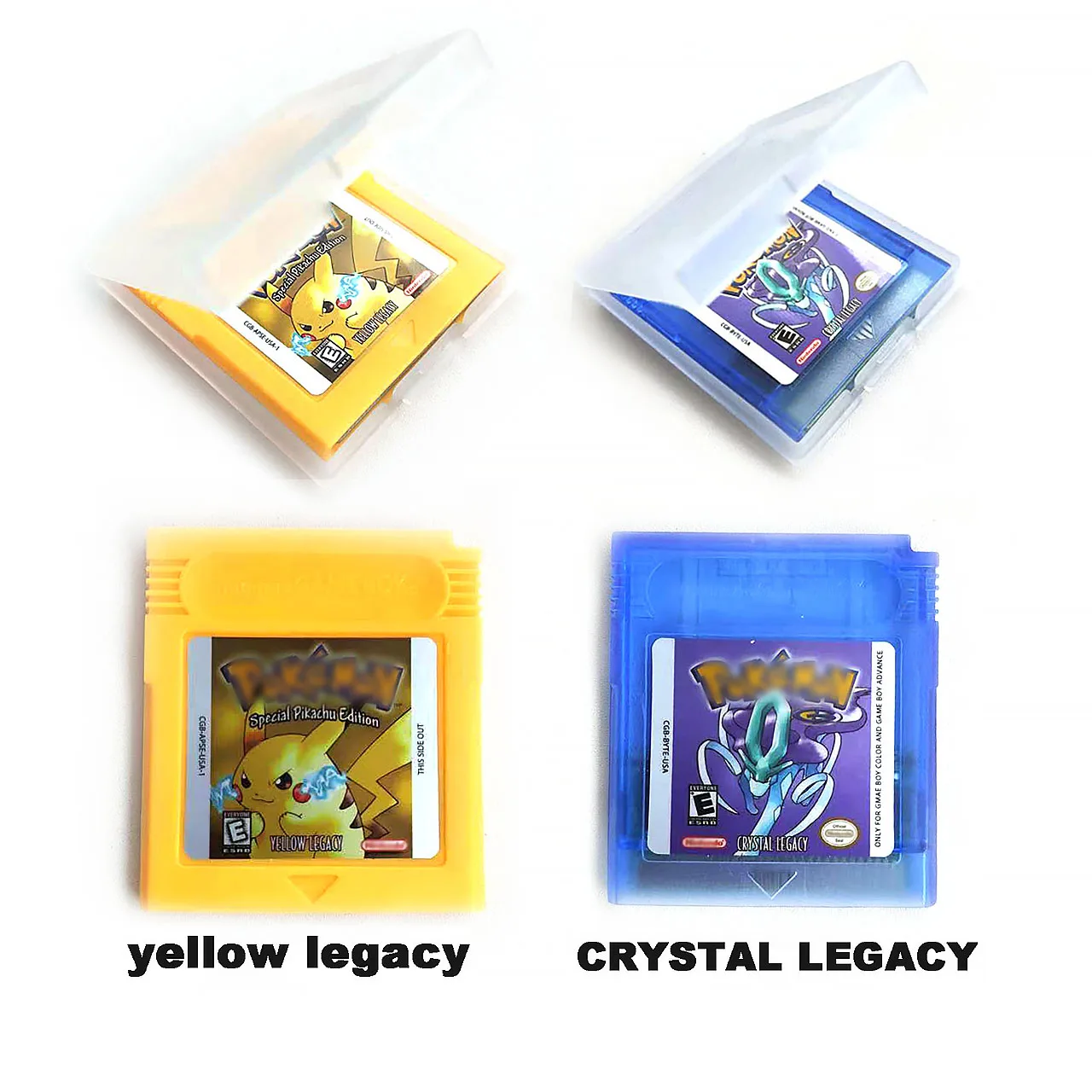 pokmon crystal legacy yellow legacy game cartridge for gbc gameboy  Color