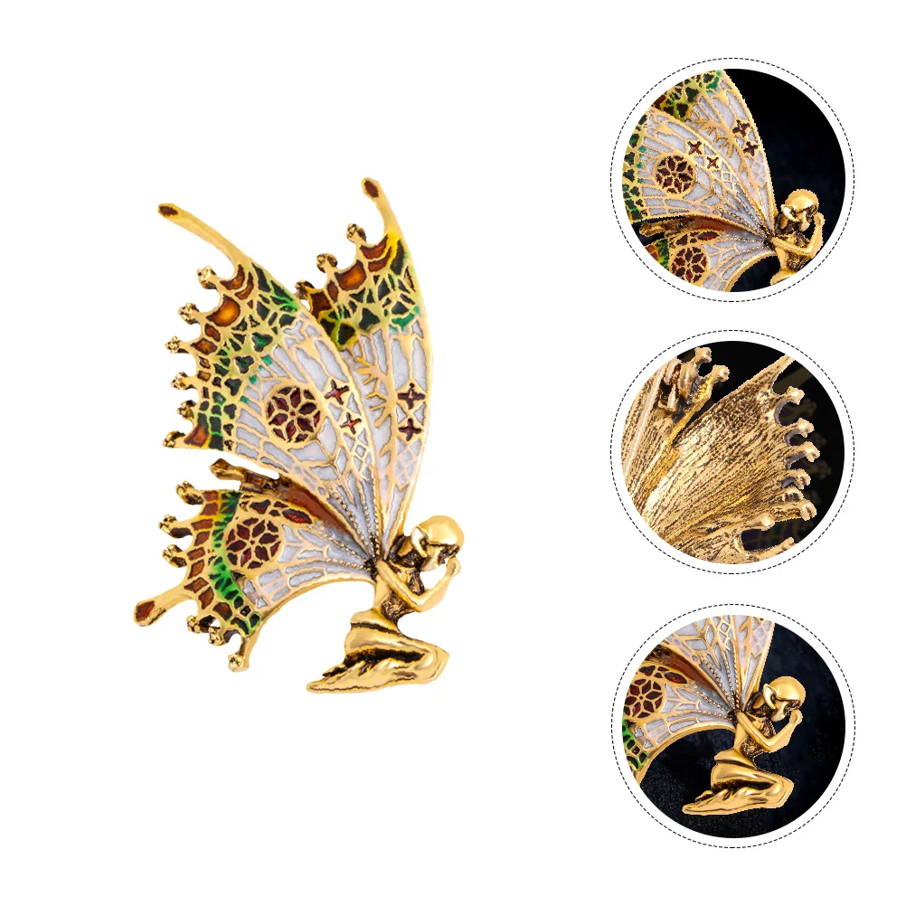 

Butterfly Wing Brooch Fashion Accessory Collar Pin Chain Modeling Woman Breast Clip Alloy Shirt
