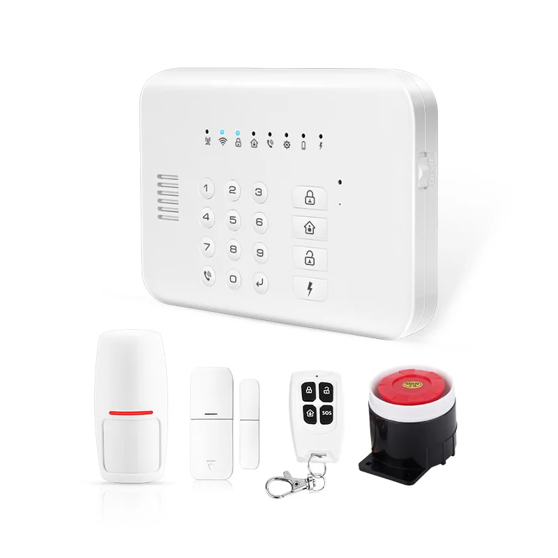 WIFI+GSM Tuya APP Burglar Alarm System PIR Motion Detector Door Contact Home Security Alarm Sensor