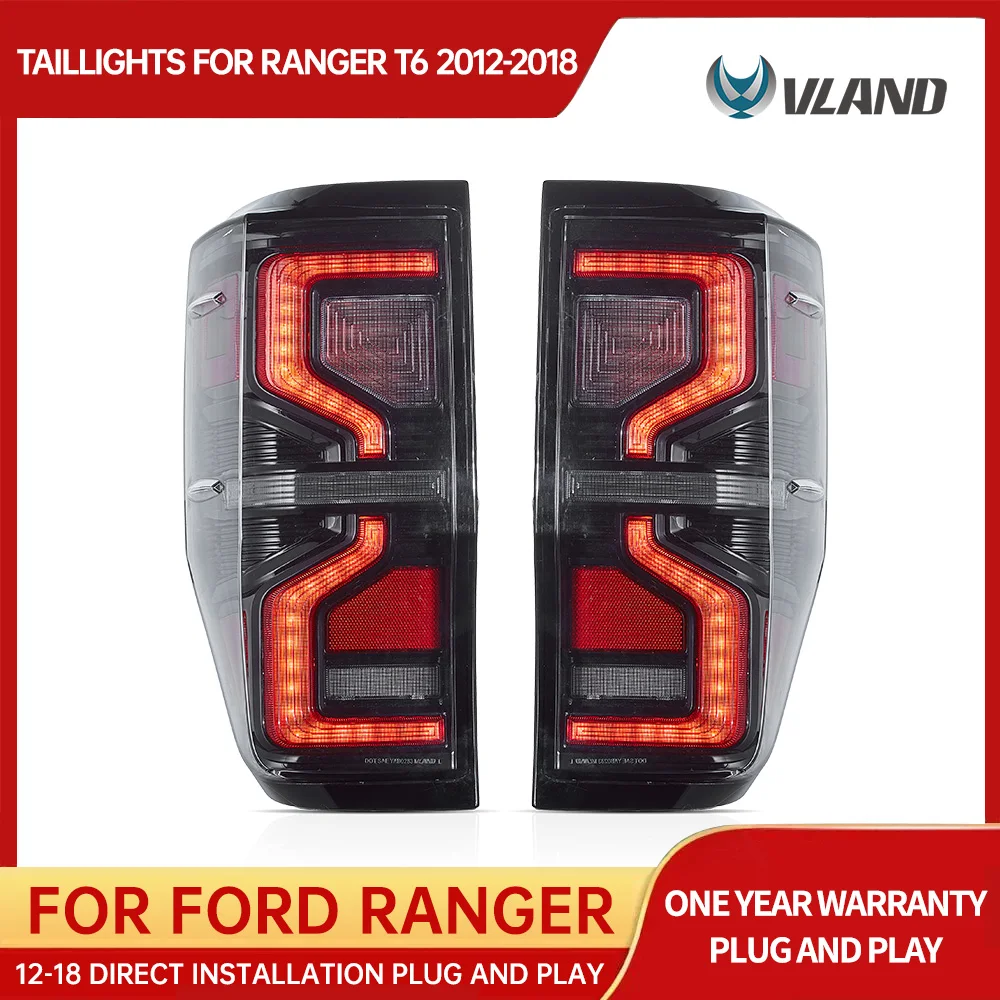 VLAND Taillight Assembly FIT FOR FORD RANGER 2012-2018 LED TAIL LAMP TAIL LAMP LED Running Light  LED Brake Light