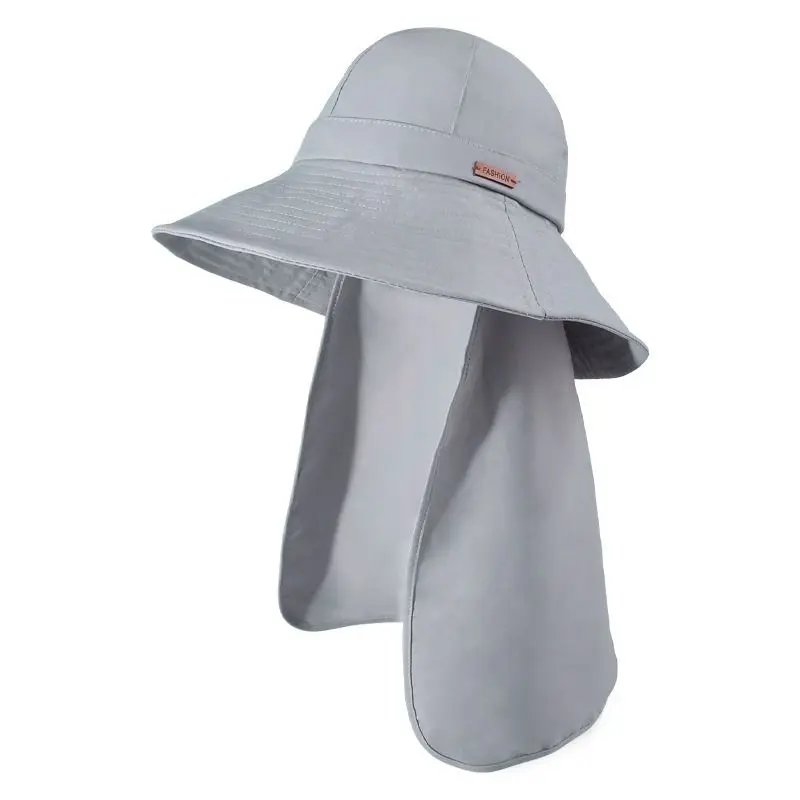 المرأة طوي Sunhat الصيف واسعة حافة غطاء دلو مع الرقبة المشي لمسافات طويلة غطاء الأشعة فوق البنفسجية حماية قبعة الصيد الكبار تنفس Sunhats