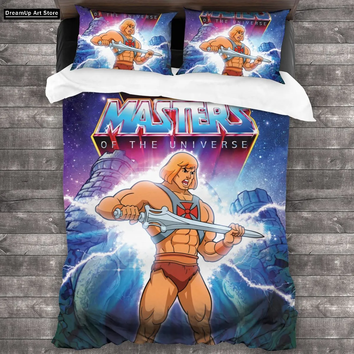 Аниме He Man And The Masters Of The Universe Комплект постельного белья Симпатичное пододеяльник Покрывало с наволочкой Twin Single Queen King Size