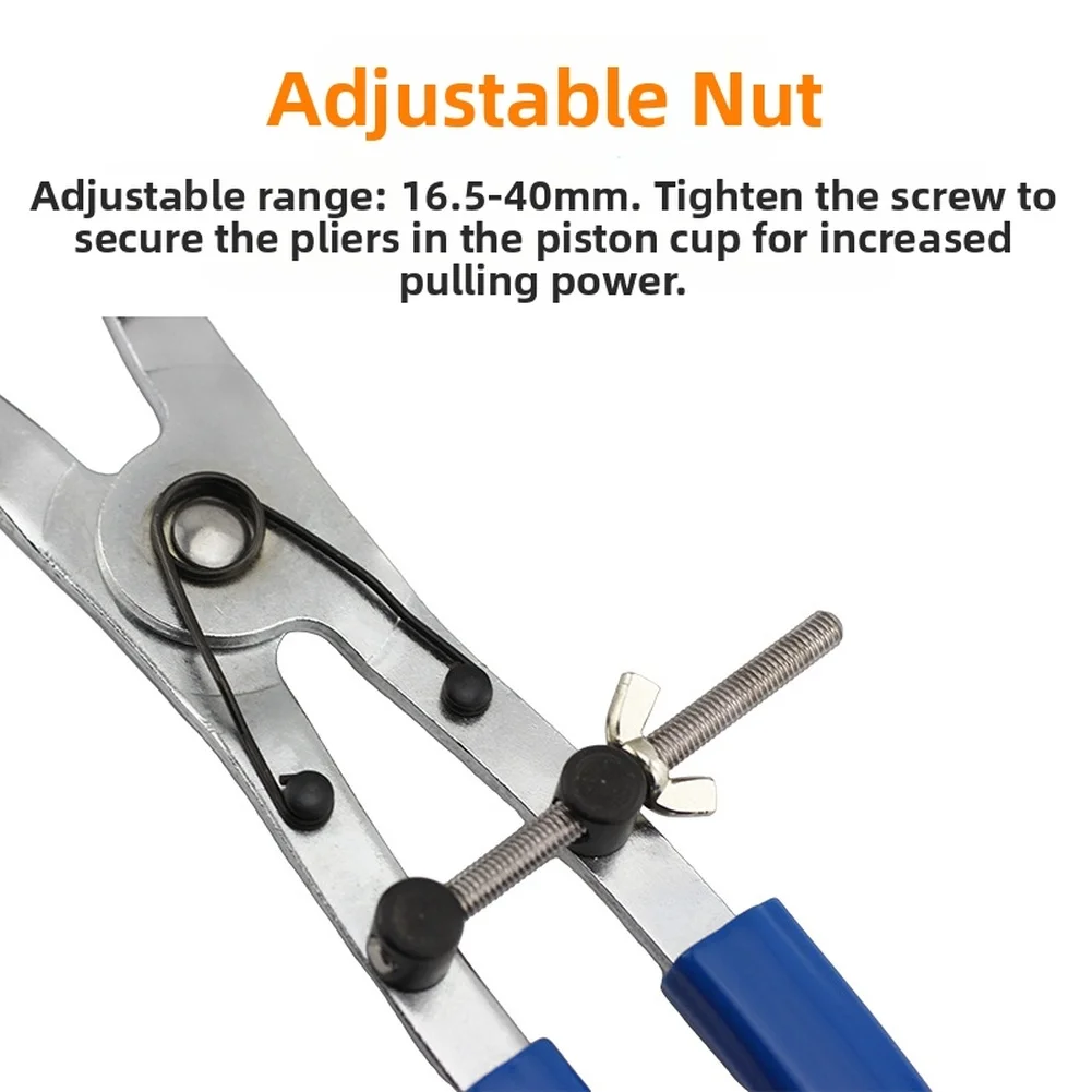 Motorcycle Brake Piston Removal Pliers Adjustable 16 5 40mm with Spring Design and Clamping Screw for Efficient and Safe Use
