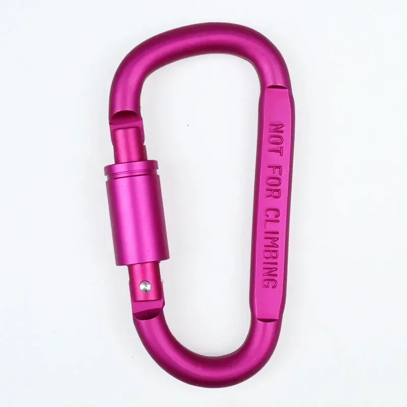 1PCS Aluminium Alloy Colorful Carabiners Safety Buckles Outdoor Sports Keychain Climbing Button  Camping Hiking Key Hooks #8