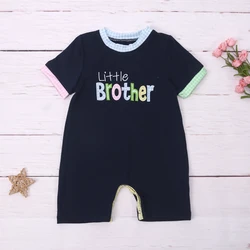Fashion New Summer Multicolor Short Sleeve Baby Boy Jumpsuit Little Brother Printing Bodysuit Black One-Piece Clothes