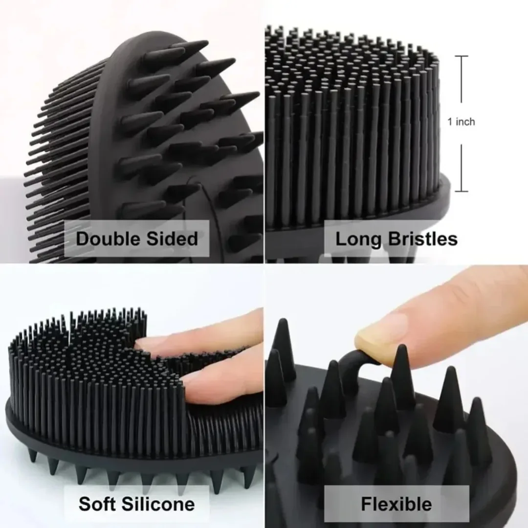 

Soft Silicone Body Scrubber Brush Body Wash Shower Exfoliating Skin Care Gentle Body Cleansing Bath Brush Shampoo Massage Brush