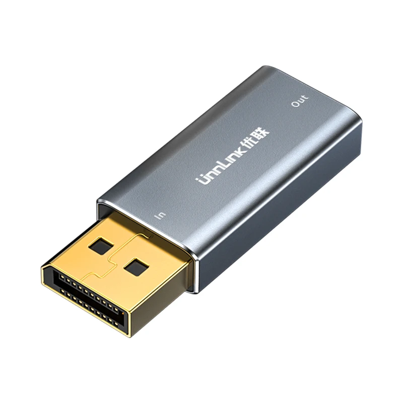 Unnlink Adapter 4K DisplayPort na HDMI DP męski na żeński Konwerter HDMI do karty graficznej PC Laptop na monitor HD TV Projektor — zdjęcie 2
