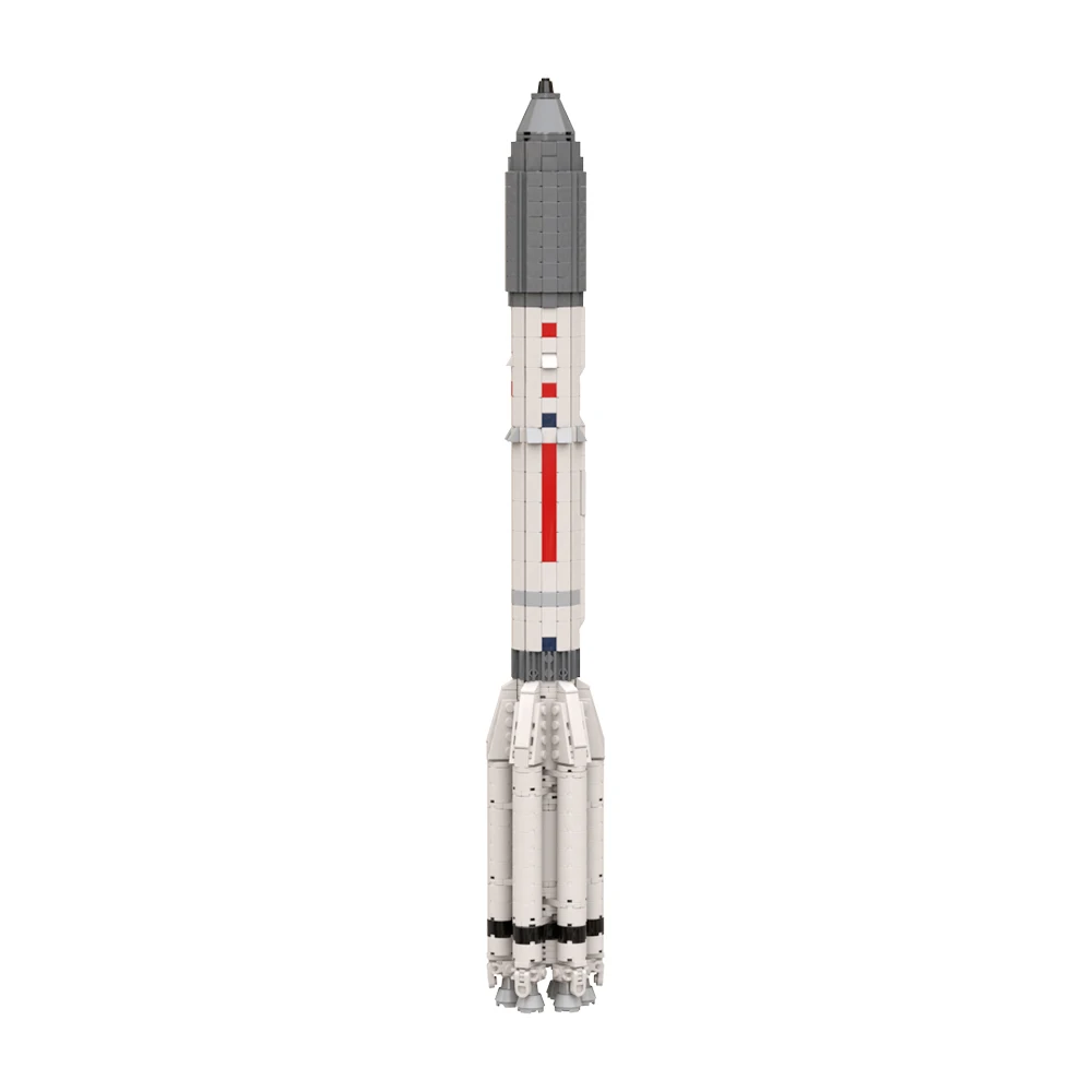 

MOC 1:110 Saturn V Scale Space Proton M Rocket Building Blocks Set Collection Carrier Launch Vehicle Toys For Children Xmas Gift