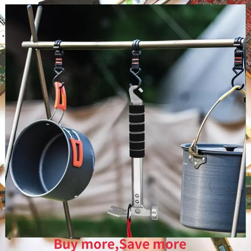 

Aluminum Camping Hammer, 3-In-1 Functional Tent Stake Hammer With Puller, Light Weight Mallet For Camping Hiking-[A002]