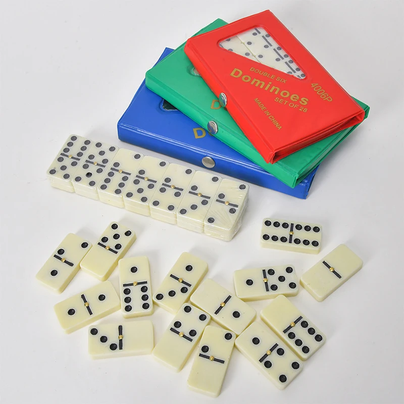 28 Ivory Colored Studded Entertainment Leisure Travel Fun Table Games Domino Toys Children\'s Puzzle Toy Gifts With Packaging