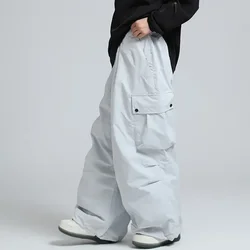 Tuta da uomo Pantaloni da neve invernali da esterno Donna Abbigliamento da snowboard allentato Pantaloni da sci antivento impermeabili Abbigliamento da sci femminile caldo