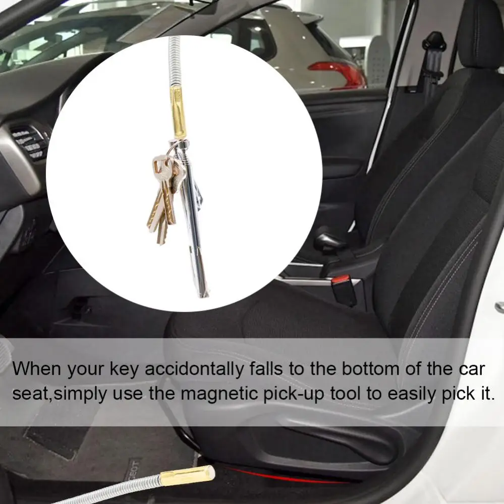 Flexible Magnetic Pickup Tool 25Inch Flexible Bend-It Magnet Snake Pick-Up Bendable Retriever Stick for Garbage/Keys/ Bolts,Nuts